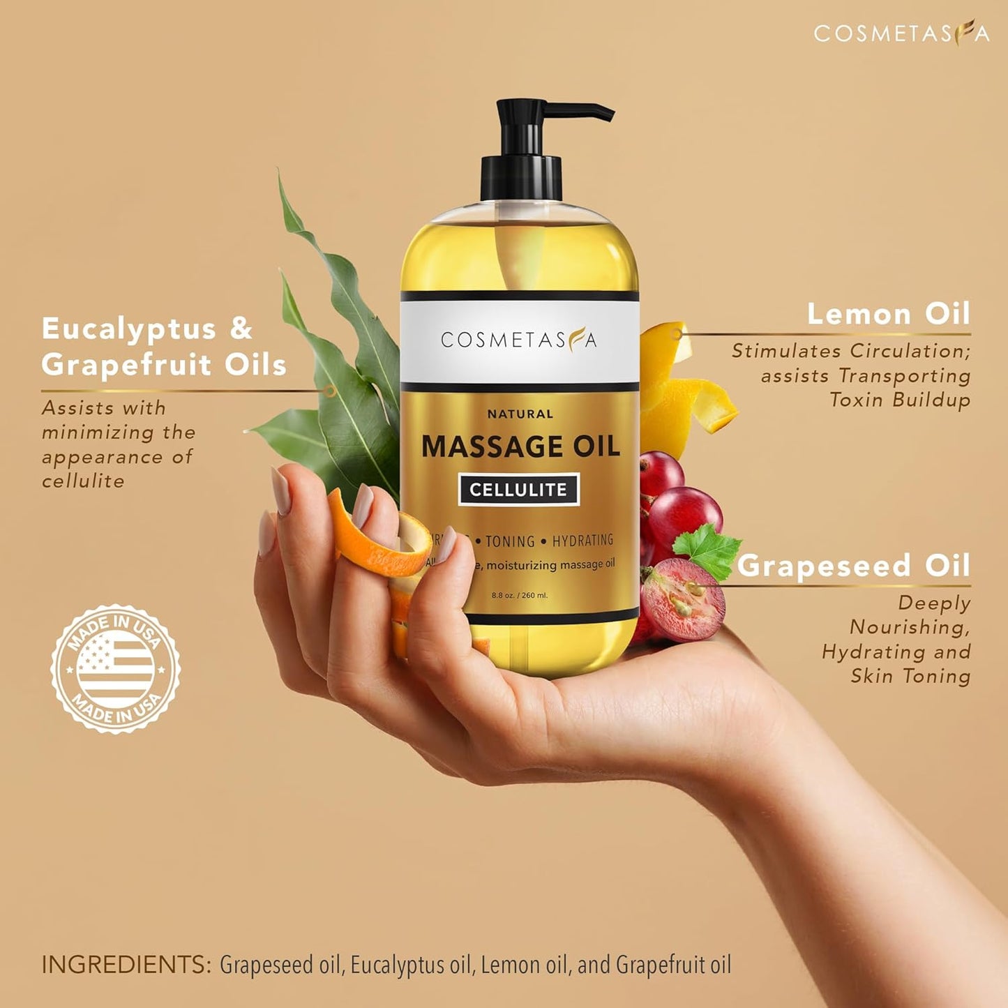 Anti-Cellulite Massage Oil and Hot Cream Massage Gel