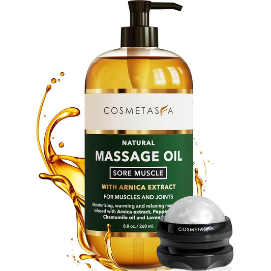 Massage Oil for Sore Muscles with Roller Ball
