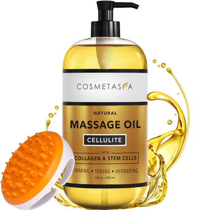 Anti Cellulite Massage Oil with Massager Mitt