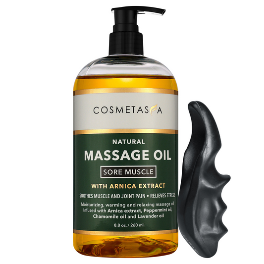 Cosmetasa Sore Muscle Massage Oil with Deep Tissue Massager
