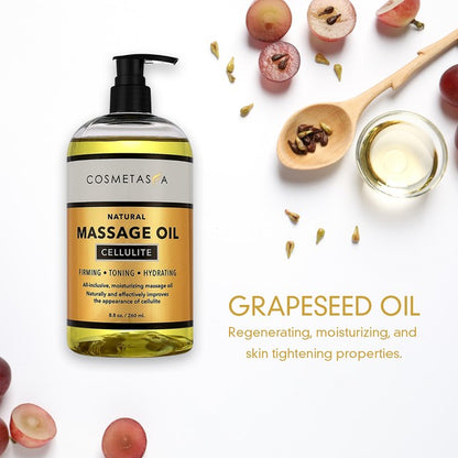 Anti Cellulite Massage Oil with Massager Mitt